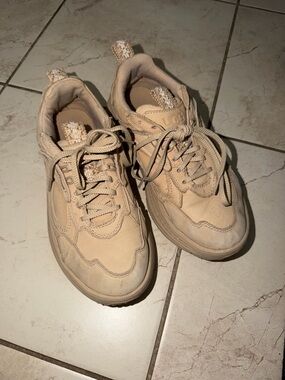 UGG Neutral Tan Suede Lace-Up Sneakers